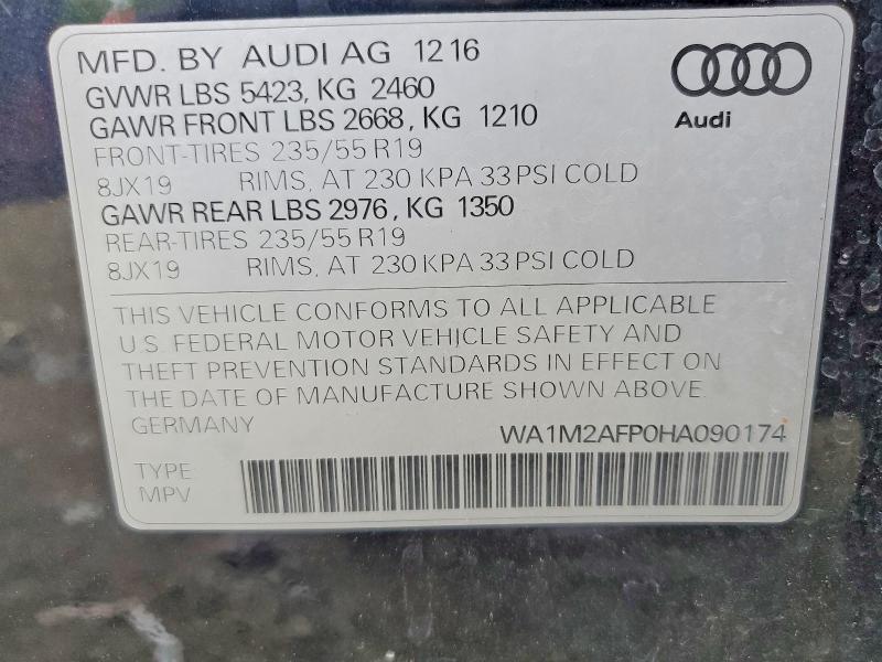 Продажа на аукционе авто 2017 Audi Q5, vin: WA1M2AFP0HA090174, номер лота: 50629286