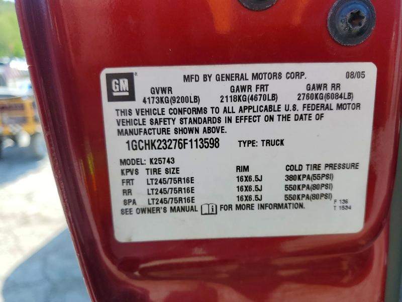 Продажа на аукционе авто 2006 Chevrolet Silverado, vin: 1GCHK23276F113598, номер лота: 50910246