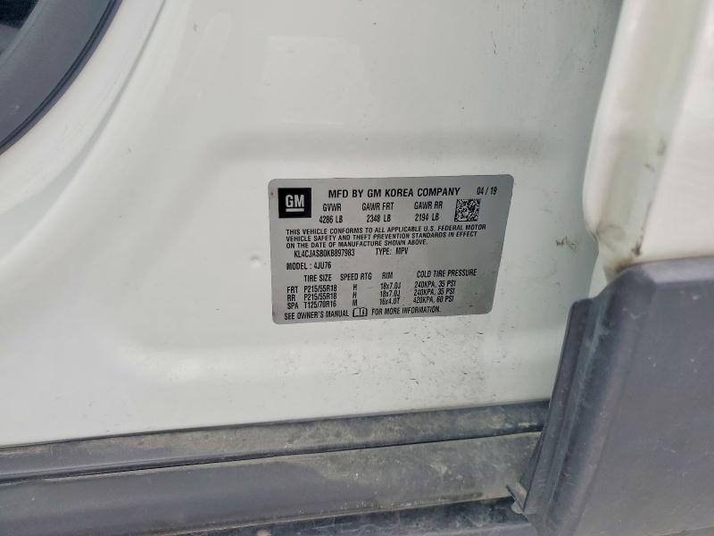 Продаж на аукціоні авто 2019 Buick Encore, vin: KL4CJASB0KB897983, номер лоту: 49490596