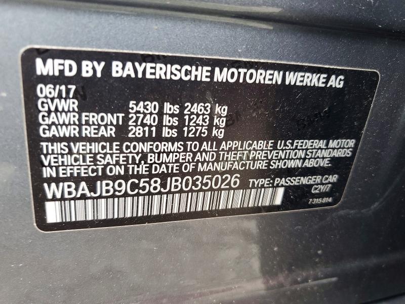Aukcja sprzedaży 2018 Bmw M550xi, vin: WBAJB9C58JB035026, numer aukcji: 51808536