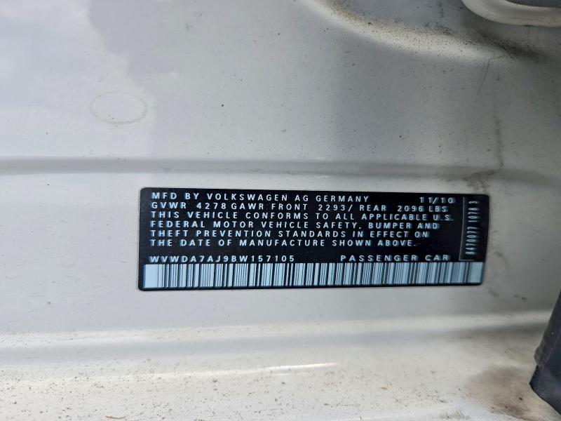 Продаж на аукціоні авто 2011 Volkswagen Golf, vin: WVWDA7AJ9BW157105, номер лоту: 48989216
