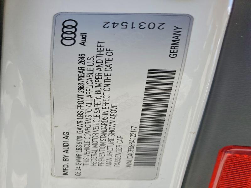 51069456 :رقم المزاد ، WAUC4CF58RA122177 vin ، 2024 Audi S5 مزاد بيع