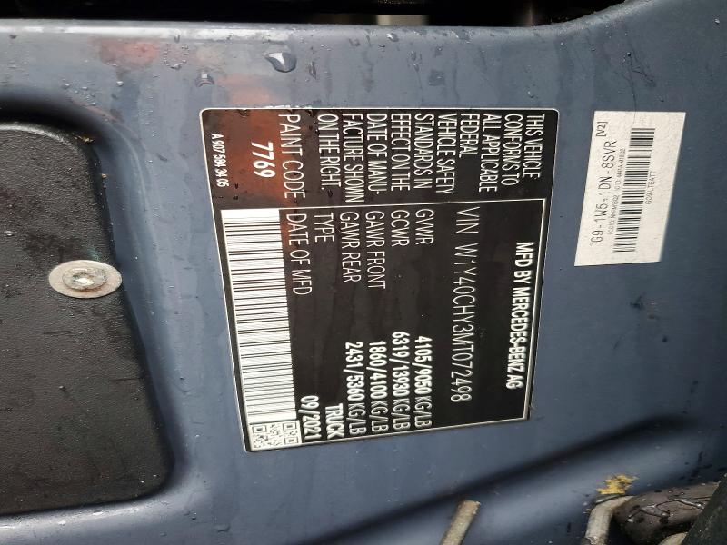 Auction sale of the 2021 Mercedes Benz Sprinter, vin: W1Y40CHY3MT072498, lot number: 51674076