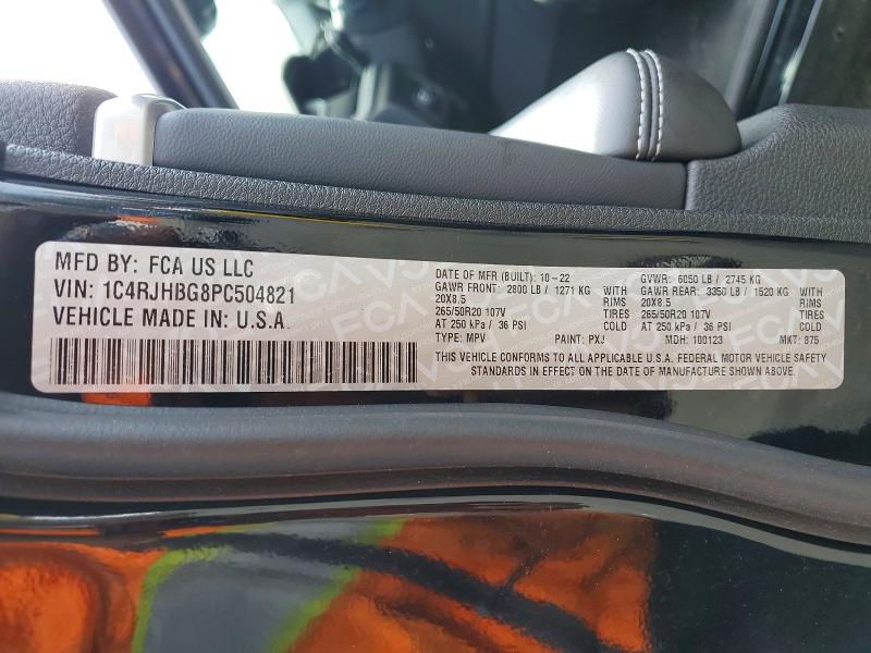 Продаж на аукціоні авто 2023 Jeep Grand Cherokee, vin: 1C4RJHBG8PC504821, номер лоту: 50284996