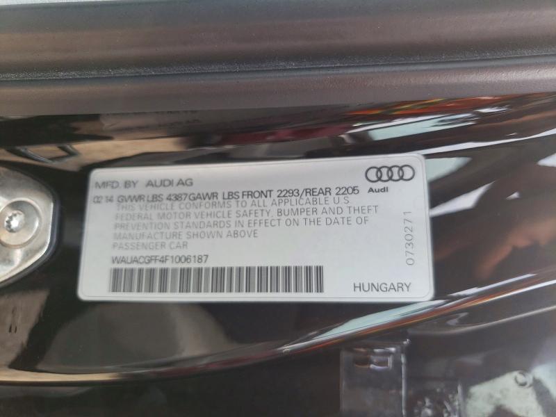 51701876 :رقم المزاد ، WAUACGFF4F1006187 vin ، 2015 Audi A3 مزاد بيع