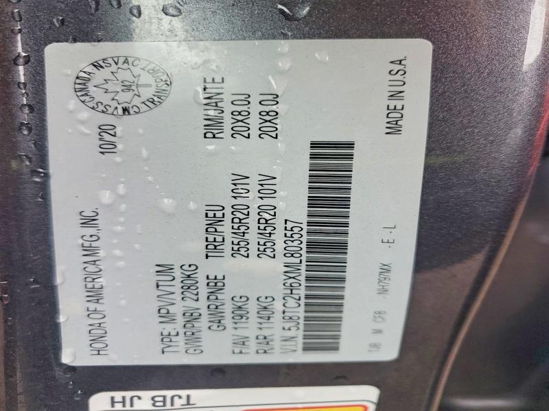 48698426 :رقم المزاد ، 5J8TC2H6XML803557 vin ، 2021 Acura Rdx مزاد بيع