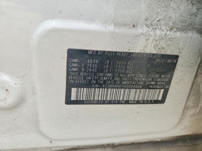 Aukcja sprzedaży 2017 Subaru Legacy, vin: 4S3BNAN61H3004856, numer aukcji: 51806626