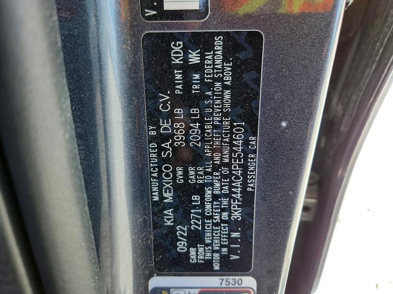 2023 Kia Forte მანქანა იყიდება აუქციონზე, vin: 3KPF44AC4PE544601, აუქციონის ნომერი: 49152926
