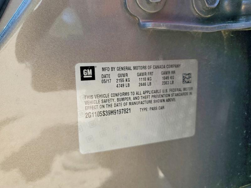 Aukcja sprzedaży 2017 Chevrolet Impala, vin: 2G1105S39H9197821, numer aukcji: 49773946