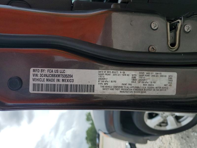 Продажа на аукционе авто 2021 Jeep Compass, vin: 3C4NJCBBXMT535204, номер лота: 48407286