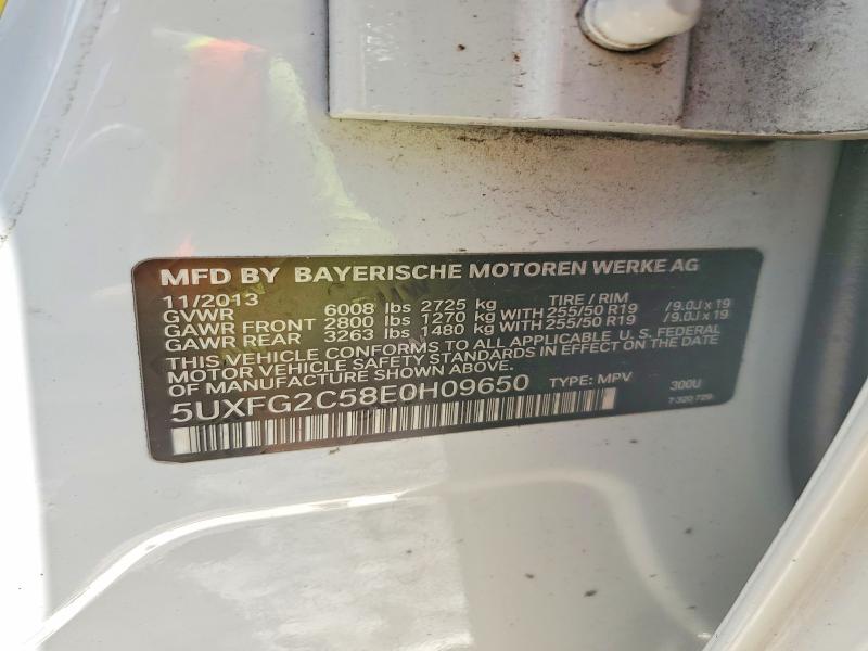 Aukcja sprzedaży 2014 Bmw X6, vin: 5UXFG2C58E0H09650, numer aukcji: 50109676