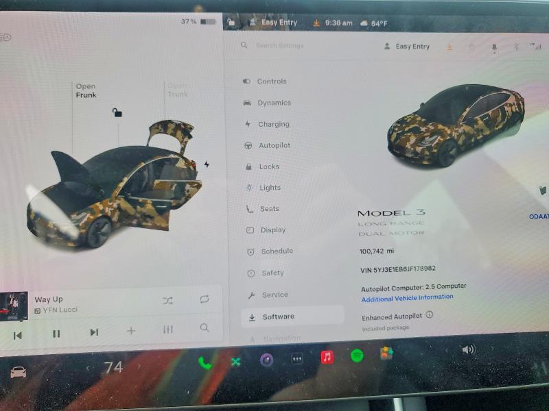 2018 Tesla Model 3 მანქანა იყიდება აუქციონზე, vin: 5YJ3E1EB6JF178982, აუქციონის ნომერი: 47958976