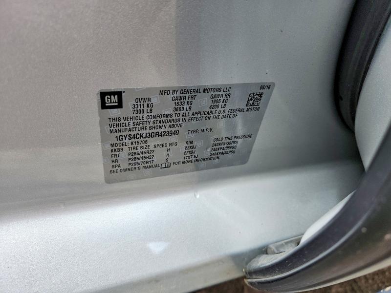 Продажа на аукционе авто 2016 Cadillac Escalade, vin: 1GYS4CKJ3GR423949, номер лота: 51761746