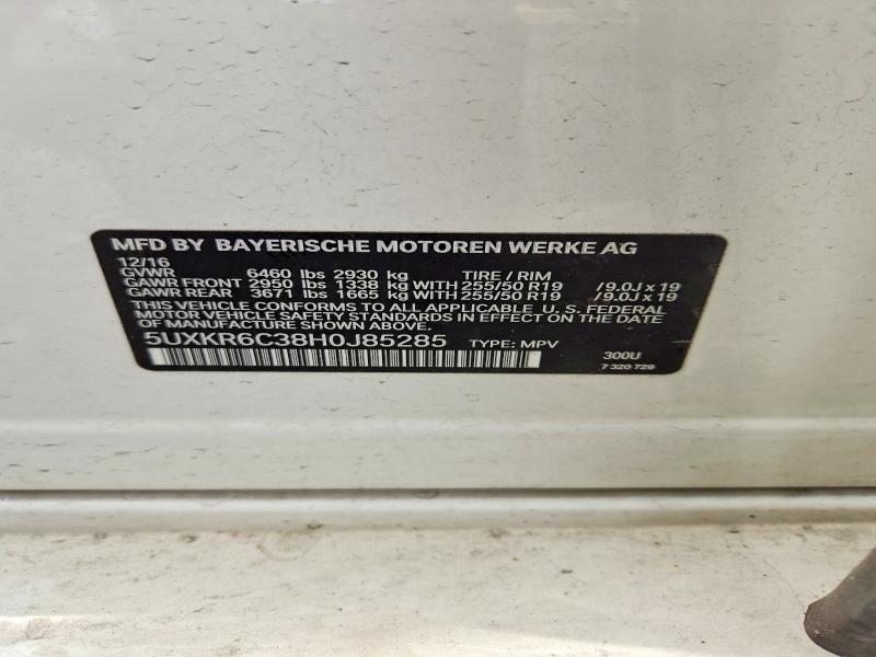 Aukcja sprzedaży 2017 Bmw X5, vin: 5UXKR6C38H0J85285, numer aukcji: 51644386