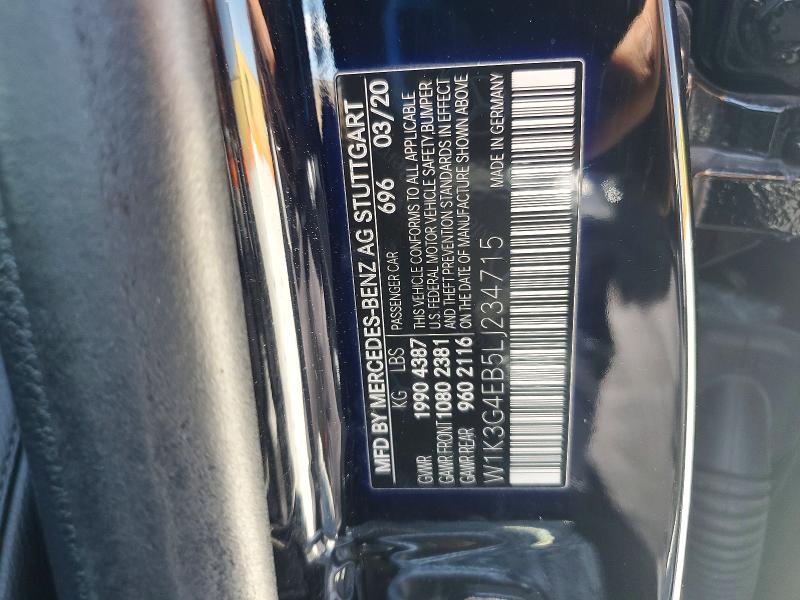 Продажа на аукционе авто 2020 Mercedes-benz A, vin: W1K3G4EB5LJ234715, номер лота: 51531596