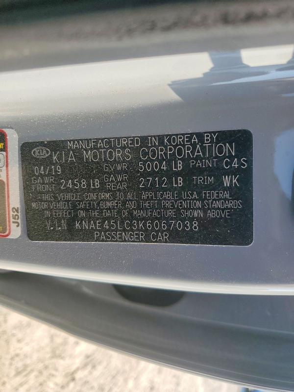Aukcja sprzedaży 2019 Kia Stinger, vin: KNAE45LC3K6067038, numer aukcji: 50701086