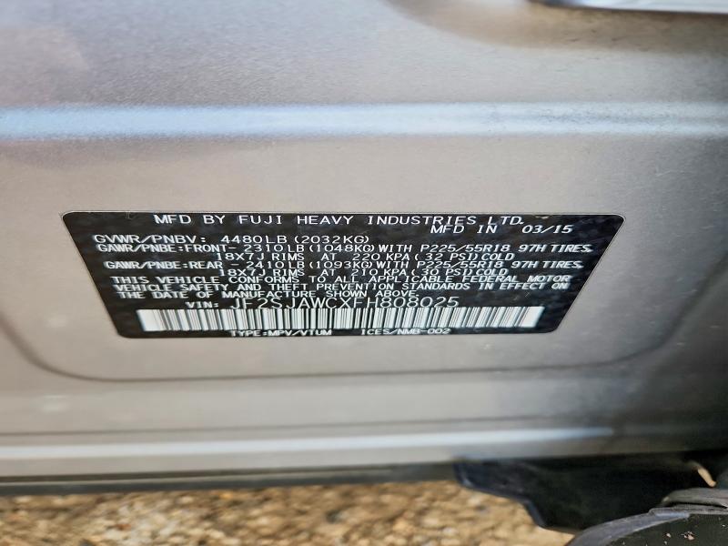 Продажа на аукционе авто 2015 Subaru Forester, vin: JF2SJAWCXFH808025, номер лота: 50247736