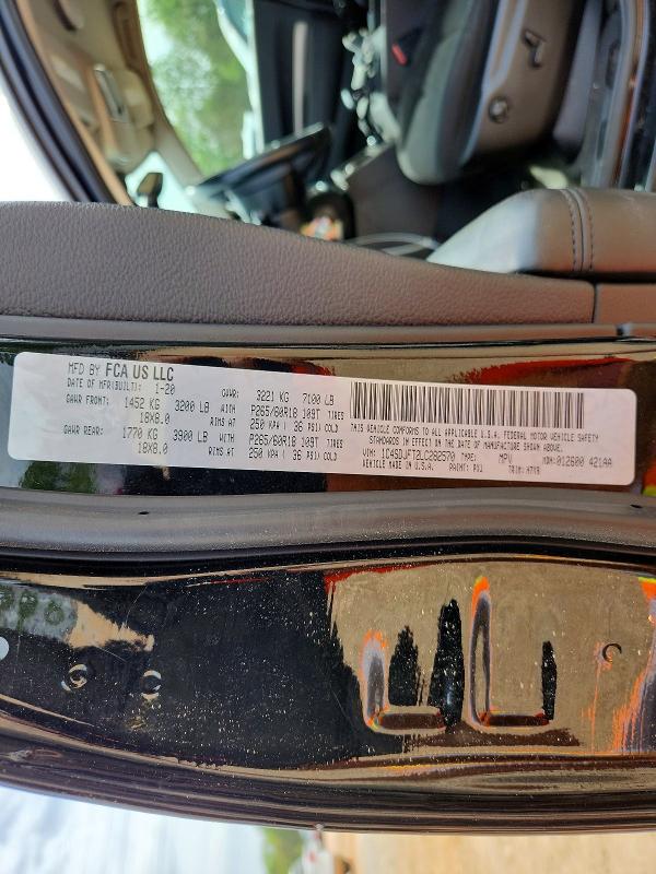 Продажа на аукционе авто 2020 Dodge Durango, vin: 1C4SDJFT2LC282570, номер лота: 49281356