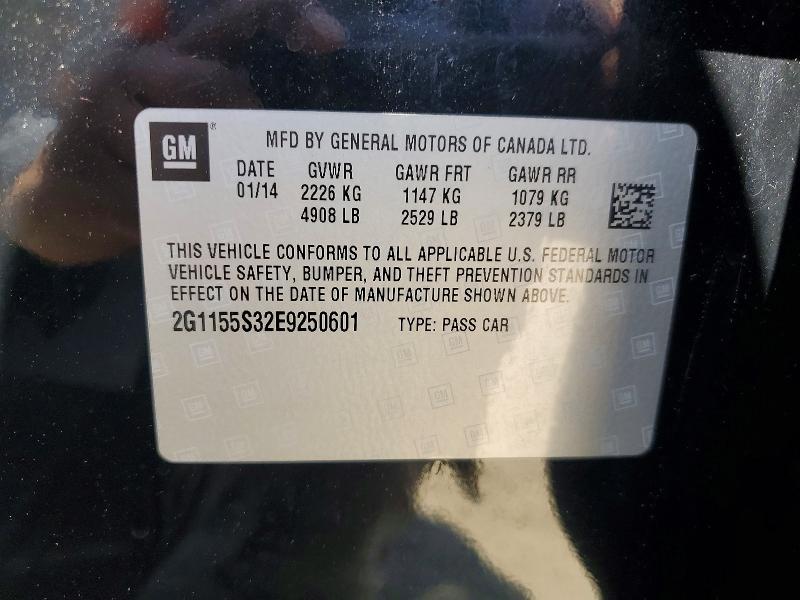 49663526 :رقم المزاد ، 2G1155S32E9250601 vin ، 2014 Chevrolet Impala مزاد بيع