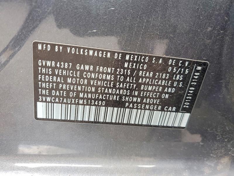 Aukcja sprzedaży 2015 Volkswagen Golf Sportwagen, vin: 3VWCA7AUXFM513490, numer aukcji: 51302816