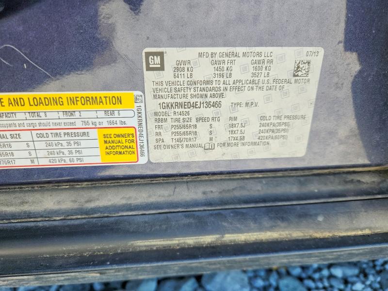 Auction sale of the 2014 Gmc Acadia, vin: 1GKKRNED4EJ136466, lot number: 51068126