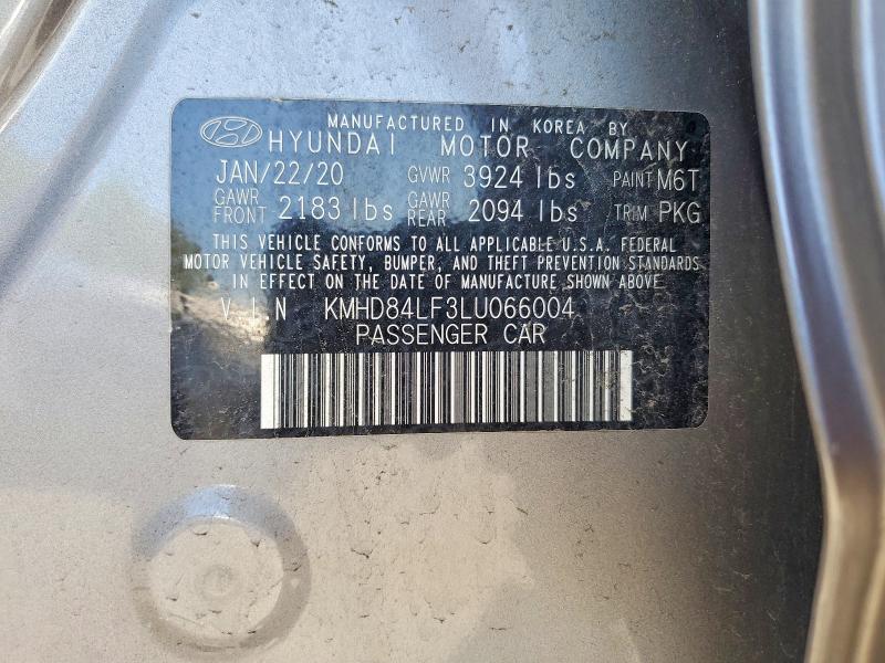 Aukcja sprzedaży 2020 Hyundai Elantra, vin: KMHD84LF3LU066004, numer aukcji: 51472366