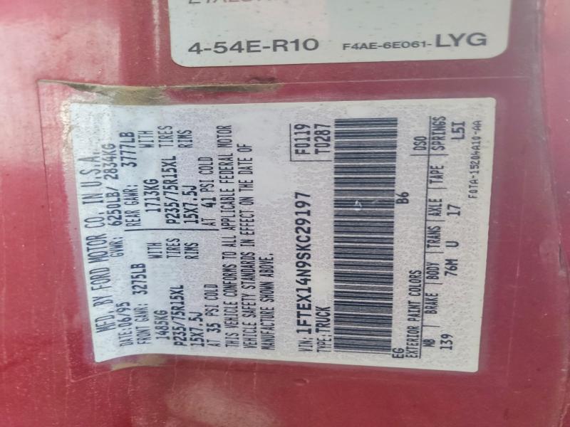 Aukcja sprzedaży 1995 Ford F150, vin: 1FTEX14N9SKC29197, numer aukcji: 48187286