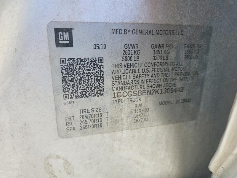 Aukcja sprzedaży 2019 Chevrolet Colorado, vin: 1GCGSBEN2K1305442, numer aukcji: 50475266