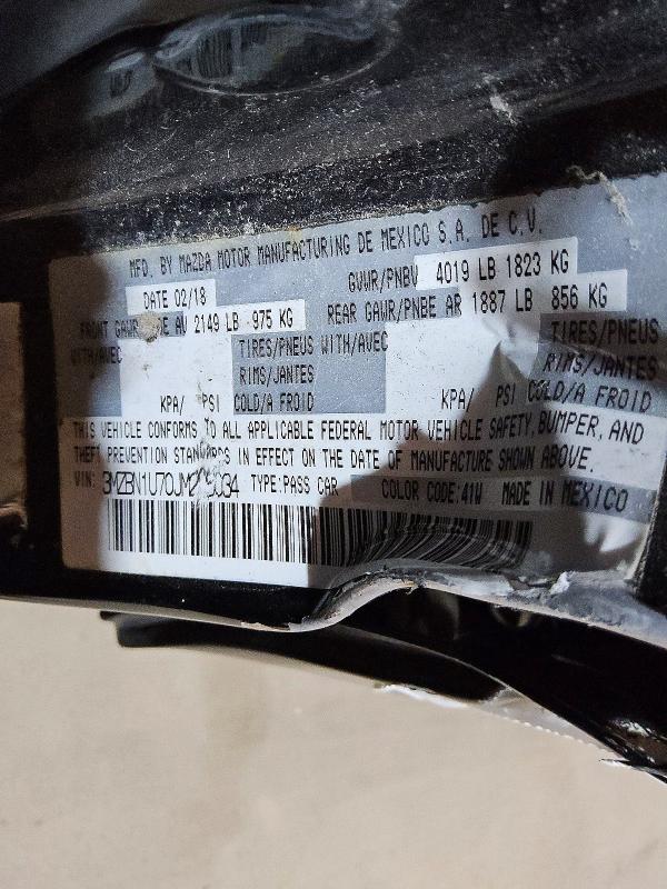 Продаж на аукціоні авто 2018 Mazda 3, vin: 3MZBN1U70JM206034, номер лоту: 48604086