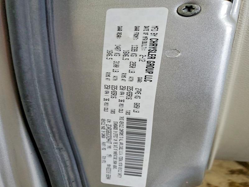 51004256 :رقم المزاد ، 2C4RDGBG3CR294437 vin ، 2012 Dodge Grand Caravan مزاد بيع