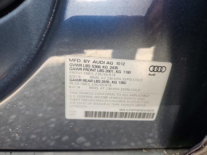 Продаж на аукціоні авто 2013 Audi Q5, vin: WA1LFAFP4DA024835, номер лоту: 50282646