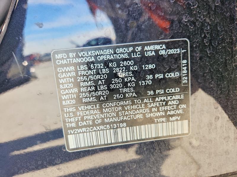 2024 Volkswagen Atlas მანქანა იყიდება აუქციონზე, vin: 1V2WR2CAXRC513198, აუქციონის ნომერი: 49072666