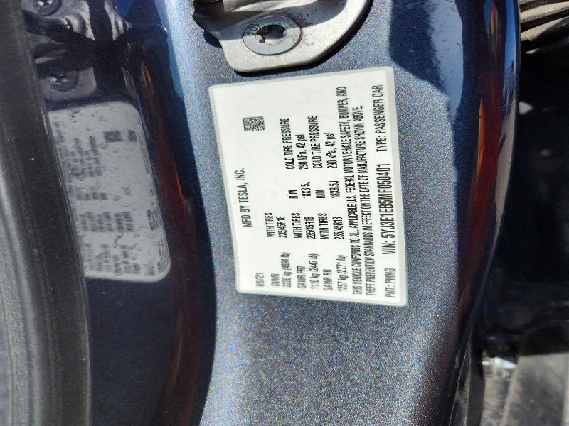 Продажа на аукционе авто 2021 Tesla Model 3, vin: 5YJ3E1EB5MF050401, номер лота: 51058406