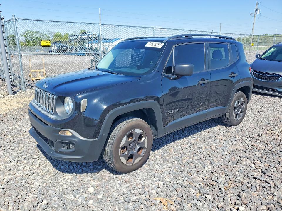 Продажа на аукционе авто 2018 Jeep Renegade, vin: ZACCJBAB6JPH36247, номер лота: 51672286