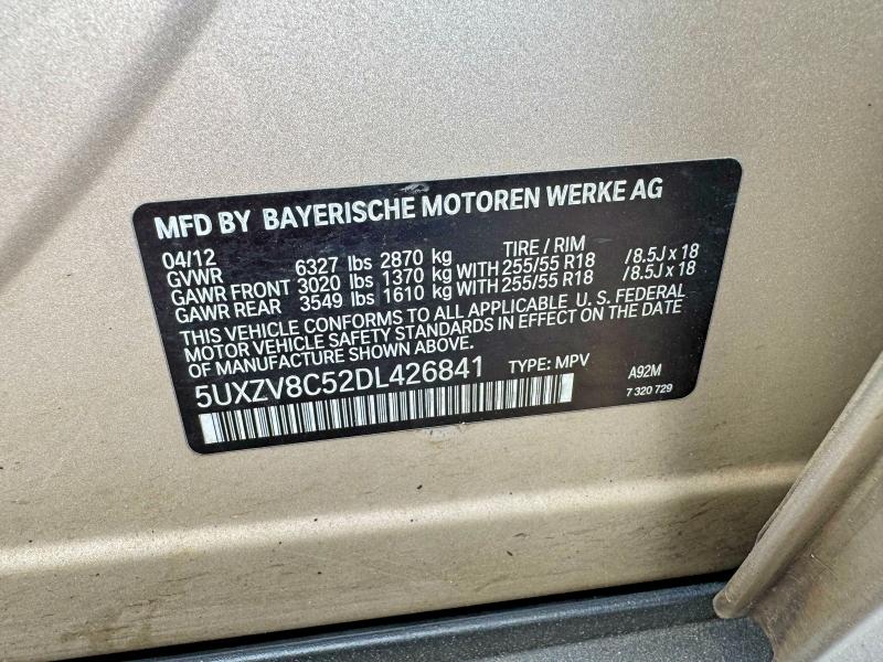 Продажа на аукционе авто 2013 Bmw X5, vin: 5UXZV8C52DL426841, номер лота: 50512226