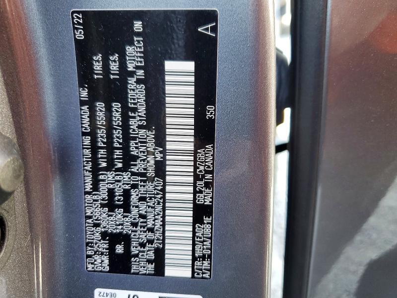 Продажа на аукционе авто 2022 Lexus Rx, vin: 2T2HZMAA2NC247407, номер лота: 49999436