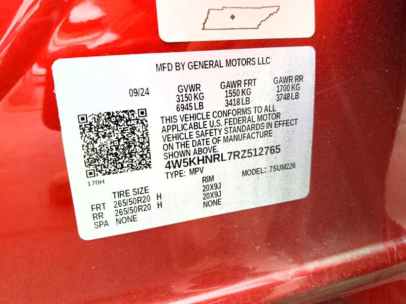 2024 Acura Zdx მანქანა იყიდება აუქციონზე, vin: 4W5KHNRL7RZ512765, აუქციონის ნომერი: 51712386