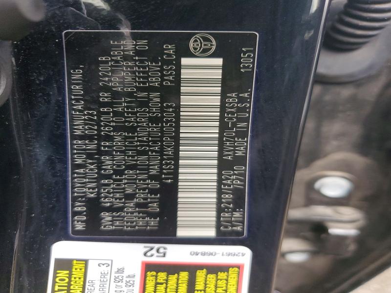 Продажа на аукционе авто 2023 Toyota Camry Hybrid, vin: 4T1S31AK0PU053043, номер лота: 48617116