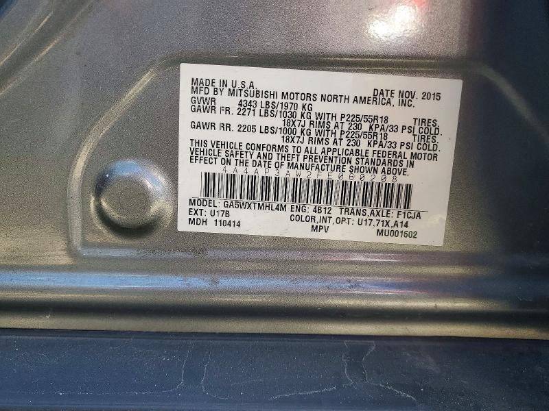Продаж на аукціоні авто 2015 Mitsubishi Outlander Sport, vin: 4A4AP3AW2FE060208, номер лоту: 49591056