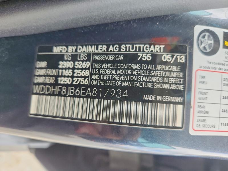 Продажа на аукционе авто 2014 Mercedes-benz E, vin: WDDHF8JB6EA817934, номер лота: 48013676