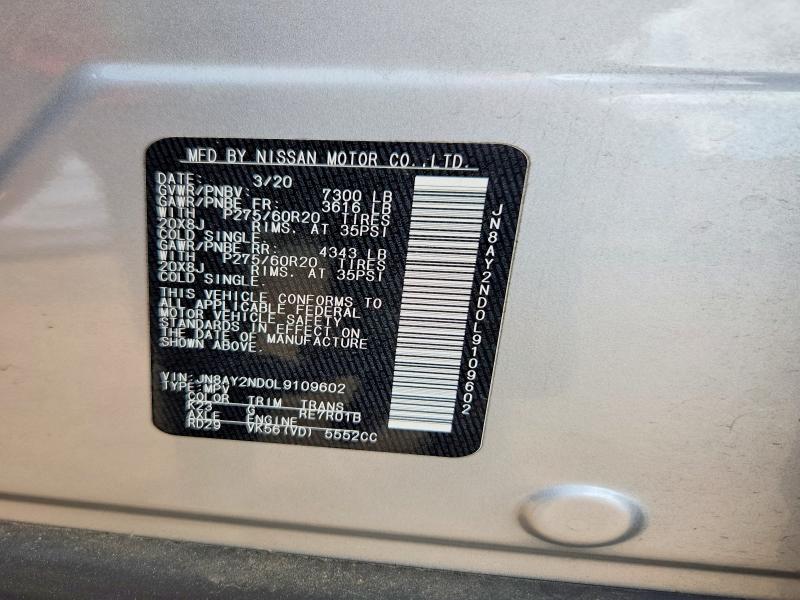 Продажа на аукционе авто 2020 Nissan Armada, vin: JN8AY2ND0L9109602, номер лота: 50496136