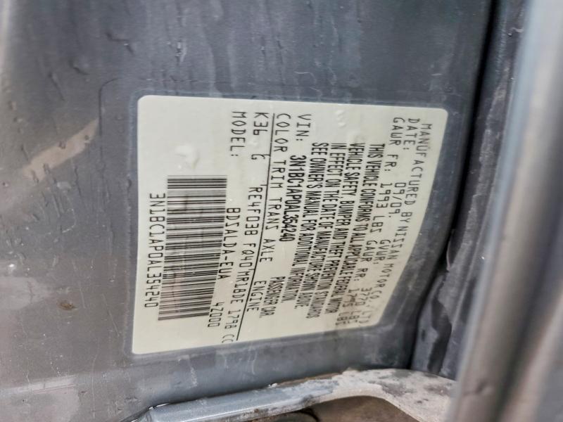 49873706 :رقم المزاد ، 3N1BC1AP0AL354240 vin ، 2010 Nissan Versa مزاد بيع