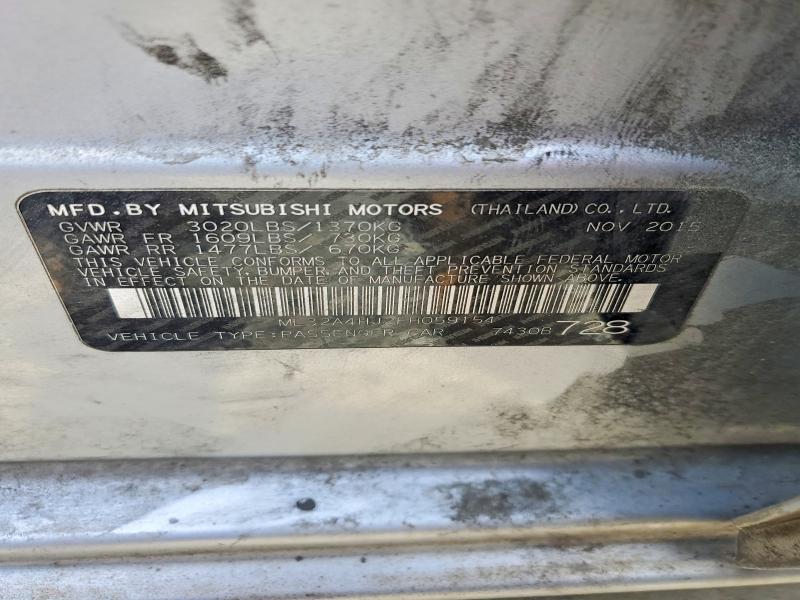 Продаж на аукціоні авто 2015 Mitsubishi Mirage, vin: ML32A4HJ2FH059154, номер лоту: 49334906