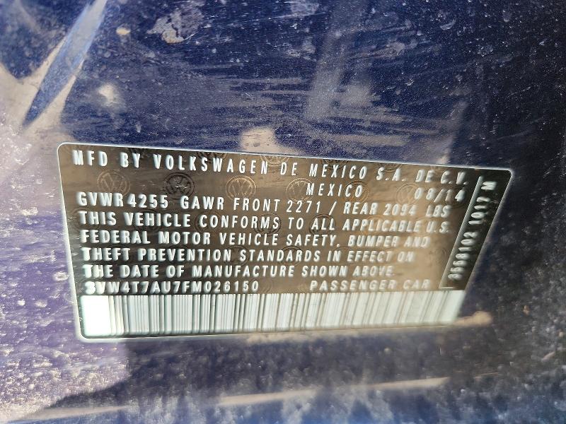 Продаж на аукціоні авто 2015 Volk Gti, vin: 3VW4T7AU7FM026150, номер лоту: 49275946