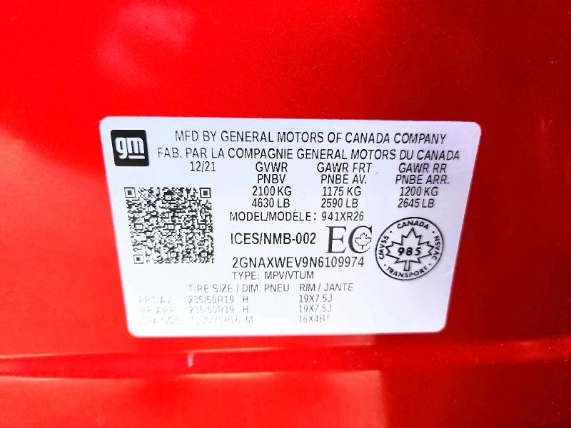 Продаж на аукціоні авто 2022 Chevrolet Equinox, vin: 2GNAXWEV9N6109974, номер лоту: 49725876