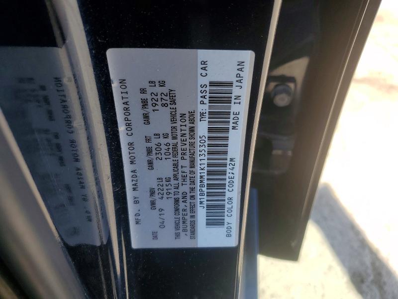 Продаж на аукціоні авто 2019 Mazda 3, vin: JM1BPBMM1K1135305, номер лоту: 49965606
