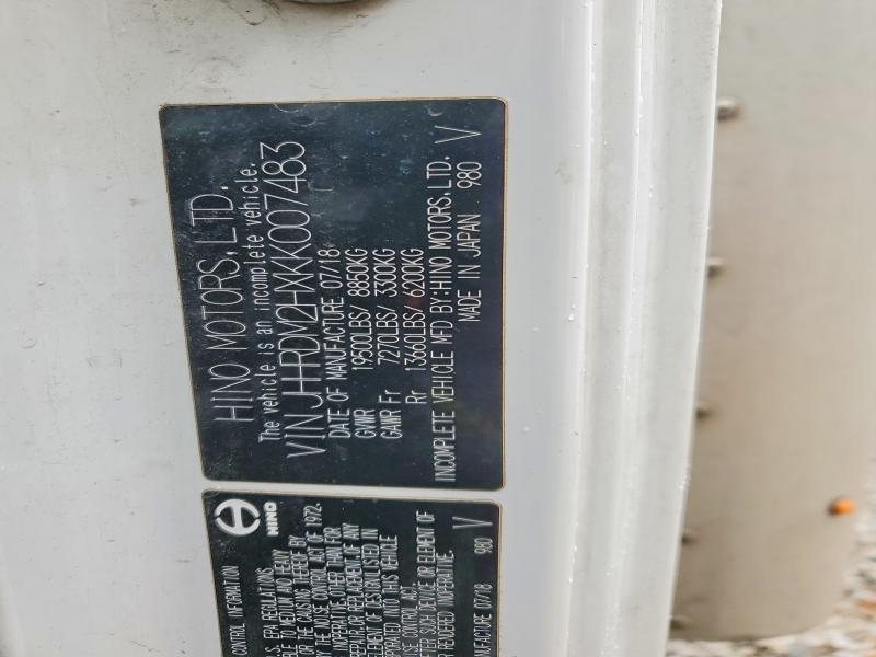 Продаж на аукціоні авто 2019 Hino 195, vin: JHHRDM2HXKK007483, номер лоту: 54898826