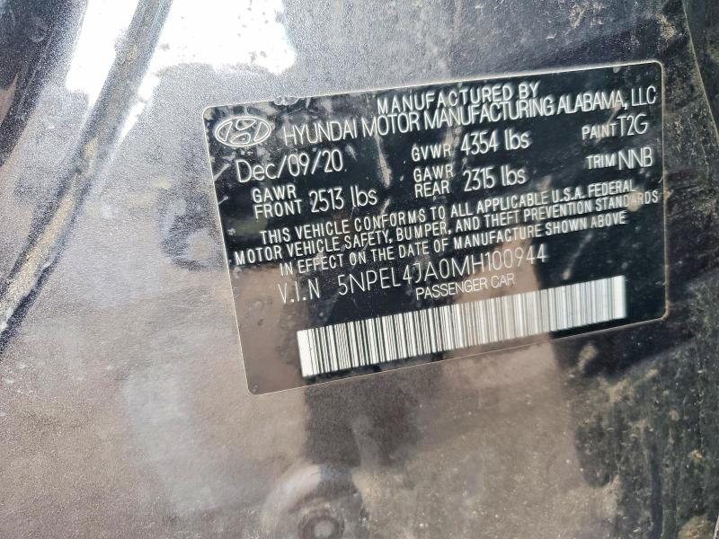 Aukcja sprzedaży 2021 Hyundai Sonata, vin: 5NPEL4JA0MH100944, numer aukcji: 48494026
