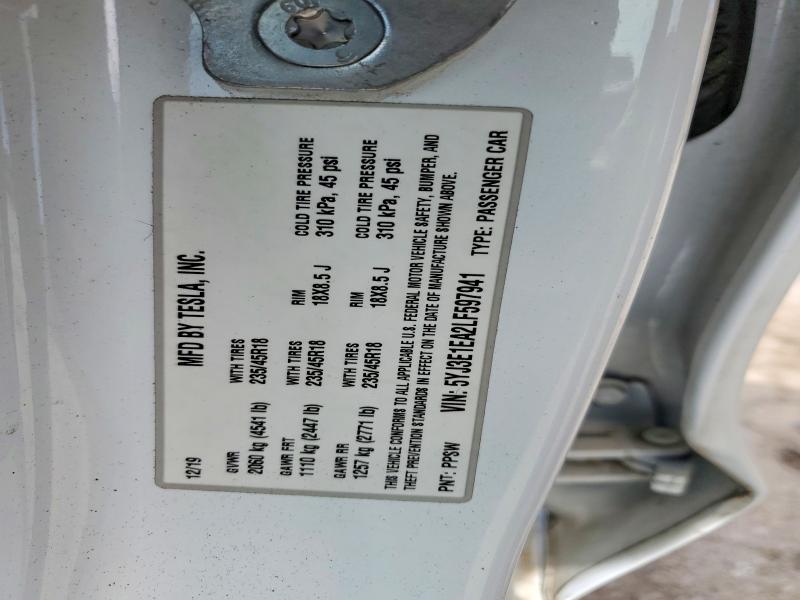 Продаж на аукціоні авто 2020 Tesla Model 3, vin: 5YJ3E1EA2LF597941, номер лоту: 50668206