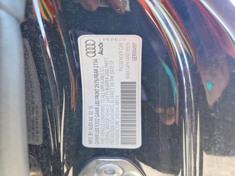 2010 Audi S5 მანქანა იყიდება აუქციონზე, vin: WAUCGAFH1AN018939, აუქციონის ნომერი: 47370856